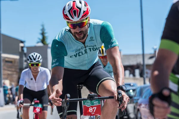 Les Anglres Francia 2020 Julio Ciclistas Carrera Amateur Cerdanya Cycle — Foto de Stock