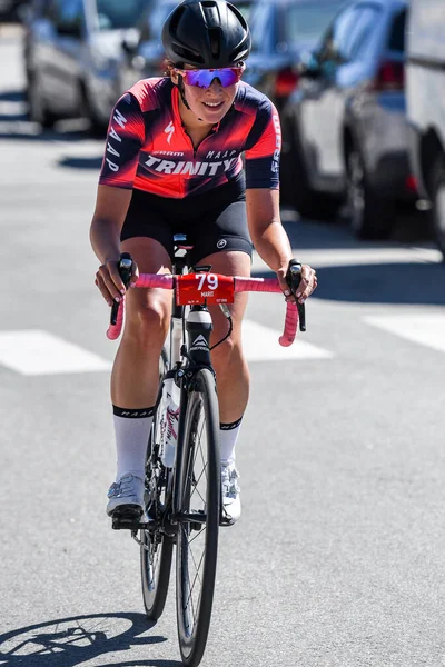 Les Anglres Francia 2020 Julio Ciclistas Carrera Amateur Cerdanya Cycle — Foto de Stock