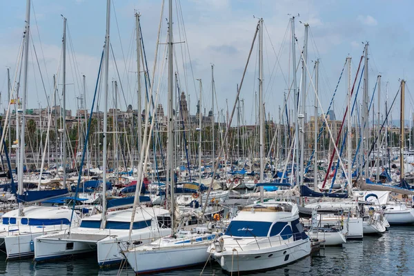 Barcelona Spanje Juli 2020 Reial Club Maritim Barcelona Port Door — Stockfoto