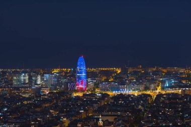 29 Temmuz 2020, BARCELONA, İSPA: Barcelona şehri manzarası ve geceleri Carmel 'deki Bunkers' dan ilkbaharda Costline.