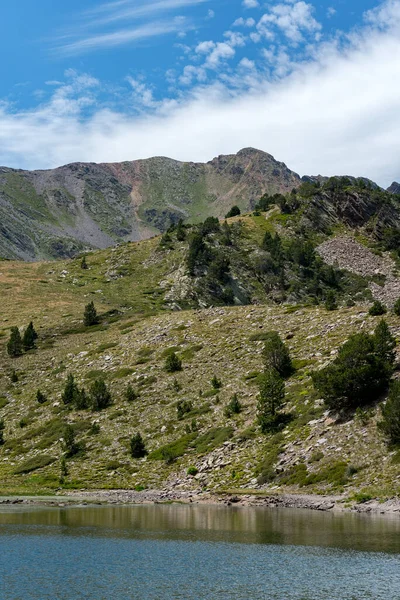 Bergssjö Estany Les Truites Andorra Pyrenéerna Massana Refugi Coma Pedrosa — Stockfoto