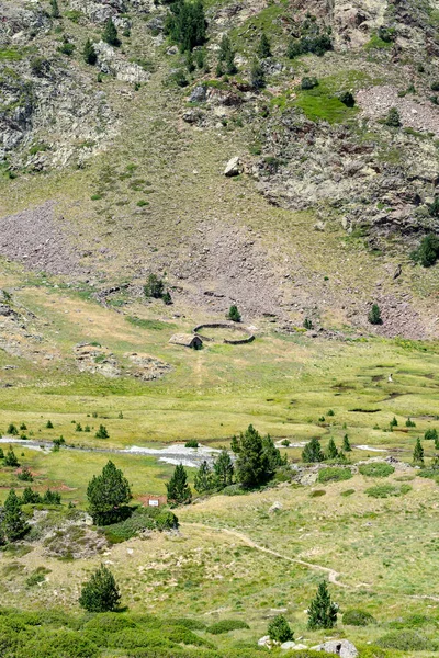 Landhuis Coma Pedrosa Refuge 2266 Meter Hoogte Andorra Pyreneeën Zomer — Stockfoto