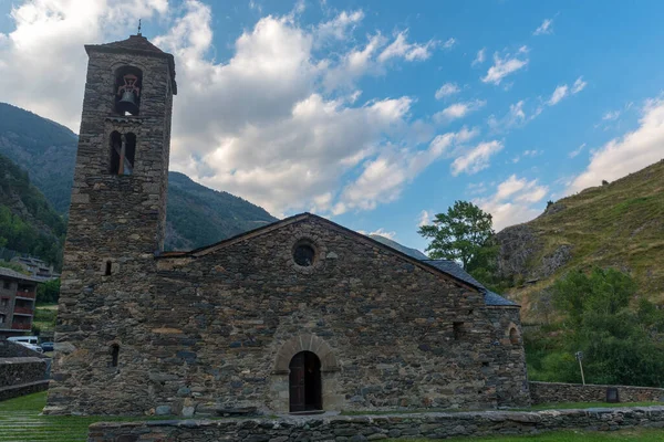 Iglesia Sant Marti Cortinada Ordino Andorra Verano — Foto de Stock