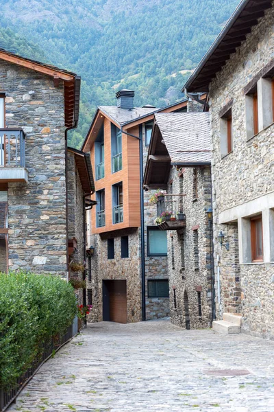 Cortinada Andorra Agosto 2020 Paisaje Urbano Cortinada Río Valira Del — Foto de Stock