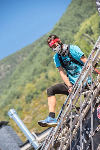 Encamp Andorra 2020 Settembre Concorrenti Partecipano Alla Sfida Corsa Ostacoli — Foto Stock