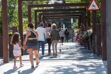 Kamp, Andorra: 2020 Eylül 05: 2020 yazında Andorra 'daki Kamp' ta güneşli bir gün.