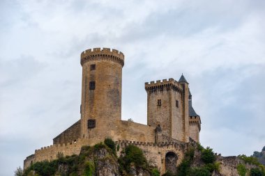 Foix Kalesi, Katar ülkesi, Ariege, Midi Pireneleri, Fransa.