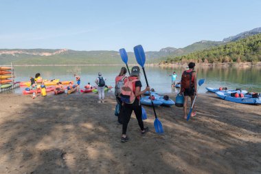 2020 yazında İspanya 'nın Katalonya kentindeki Congost de Mont-rebei vadisinin manzarası.