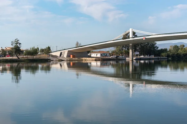 Sant Jaume Enveja Nuevo Puente Passador Sobre Ebro Delta Del — Foto de Stock