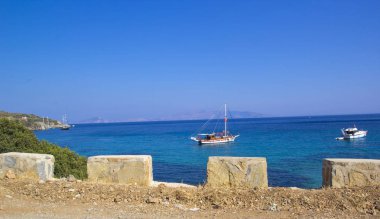 Chios Adası 'nda güzel yaz sahnesi