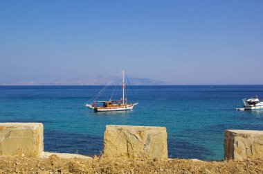 Chios Adası 'nda güzel yaz sahnesi