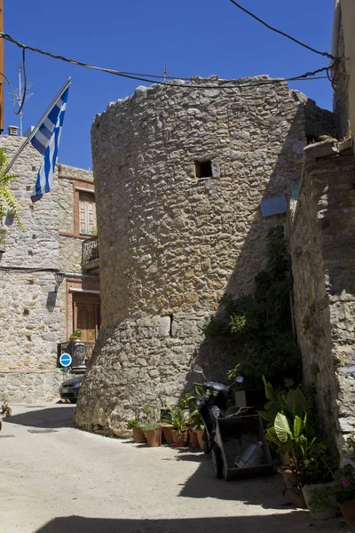 Mesta Dorf Chios Insel Griechenland — Stockfoto