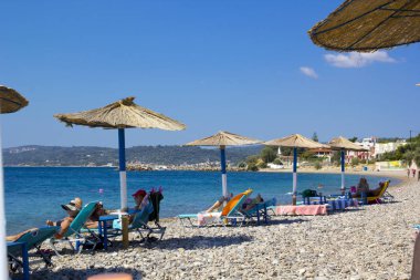 Chios Adası 'nda güzel yaz sahnesi