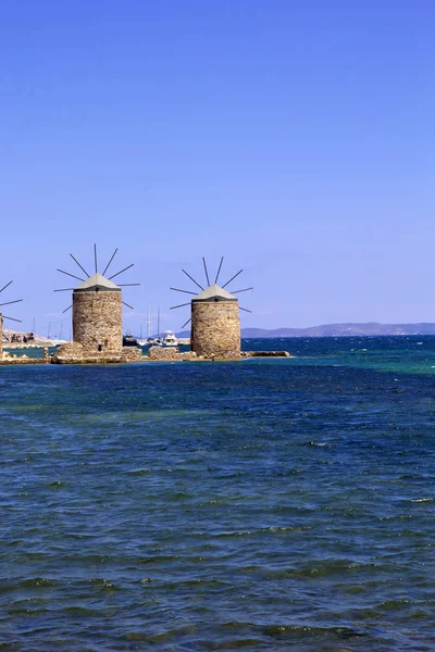 Väderkvarn Chios Sland Grekland — Stockfoto