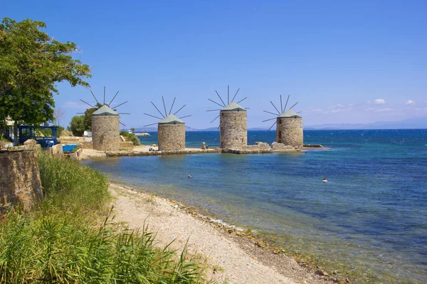 Wiatrak Chios Wyspa Grecja — Zdjęcie stockowe