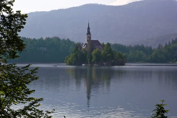 Belle Scène Dans Lac Bled Slovénie — Photo