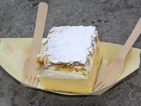 Традиційний Десерт Кремскіта Словенії — стокове фото
