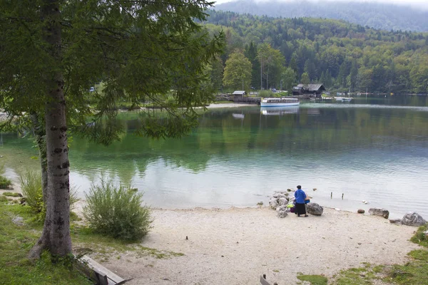 Красива Сцена Озері Бодж Словенія — стокове фото