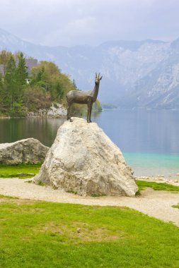 Bohinj Gölü'nde güzel bir sahne, Slovenya
