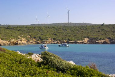 İzmir 'in Sigacik Koyu' nda güzel manzara