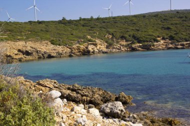 İzmir 'in Sigacik Koyu' nda güzel manzara