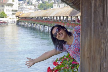 Luzern, İsviçre 'de genç bir wpman portresi