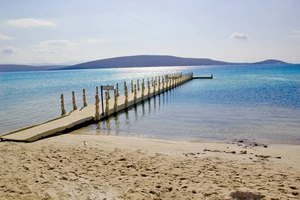 Piękna Letnia Scena Cesme Turcja — Zdjęcie stockowe