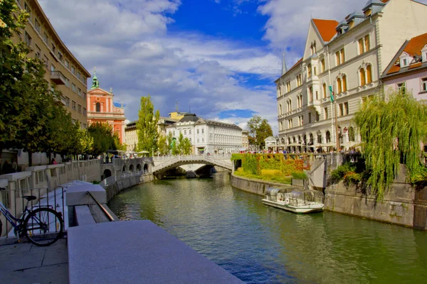 Όμορφη Σκηνή Στην Ljubljana Slovenia — Φωτογραφία Αρχείου