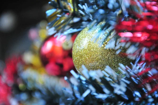 Ballen Kerstdecoratie Kerstvakantie — Stockfoto