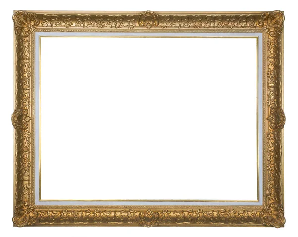 Beautiful Antique Picture Frame Gold Plated Decoration Extra Passe Partout — Stock Photo, Image