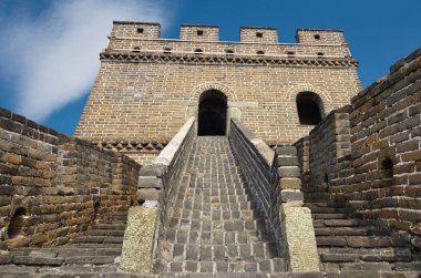 Çin Seddi, Mutianyu Beijing yakınındaki kulenin birine dik merdiven