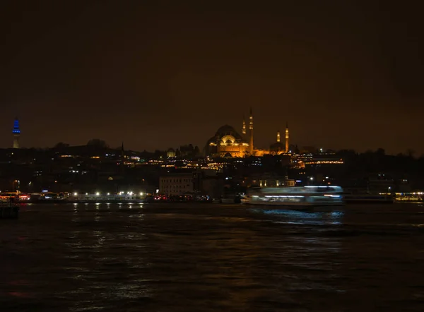 Fal Több Windows Körül Suleymaniye Mecset Isztambulban — Stock Fotó