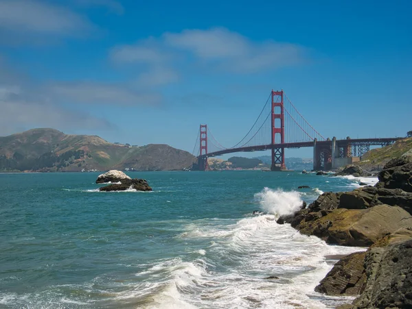 Most Golden Gate San Francisco Południowo Zachodniego Wybrzeża — Zdjęcie stockowe