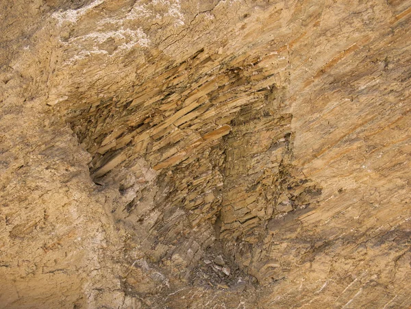 Muy Bien Reconocibles Capas Piedra Con Tonos Color Una Cara —  Fotos de Stock