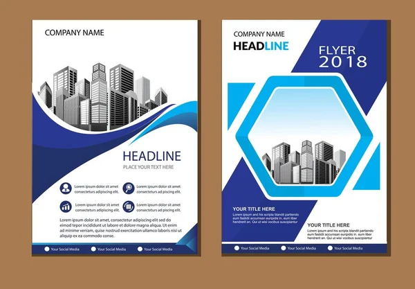 Ontwerp Cover Boek Brochure Lay Out Jaarlijkse Verslag Business Sjabloon — Stockvector