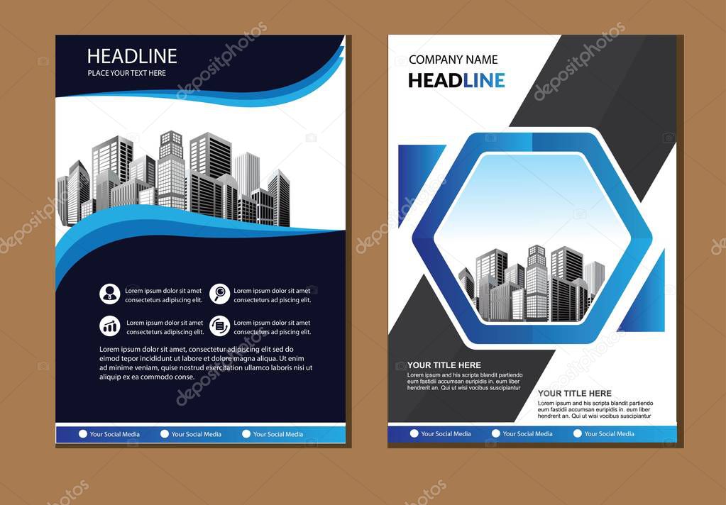 design cover book brochure flyer layout annual report business template 