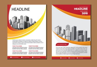 Broşür düzen yıllık raporu poster ve ilan geometrik şekli ile