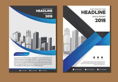 Broşür düzen yıllık raporu poster ve ilan geometrik şekli ile