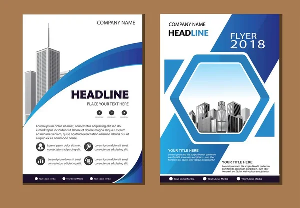 Broşür düzen yıllık raporu poster ve ilan geometrik şekli ile