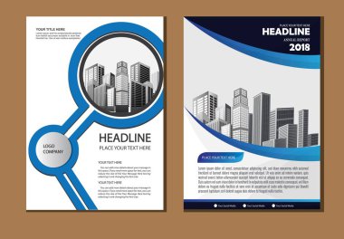 Broşür düzen yıllık raporu poster ve ilan geometrik şekli ile