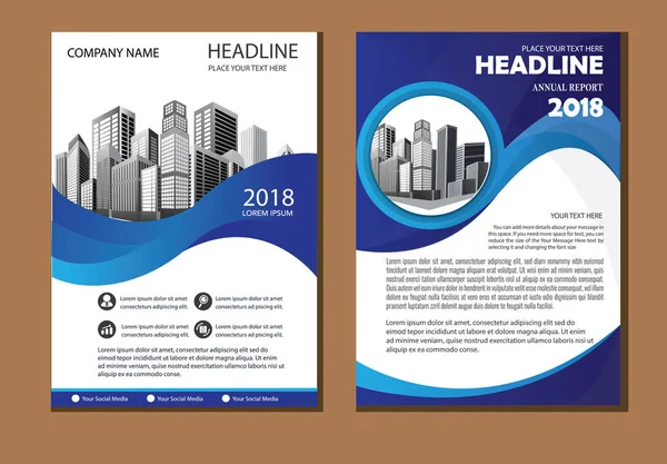 Modelo Layout Capa Brochura Folheto Relatório Anual Para Empresa Design — Vetor de Stock