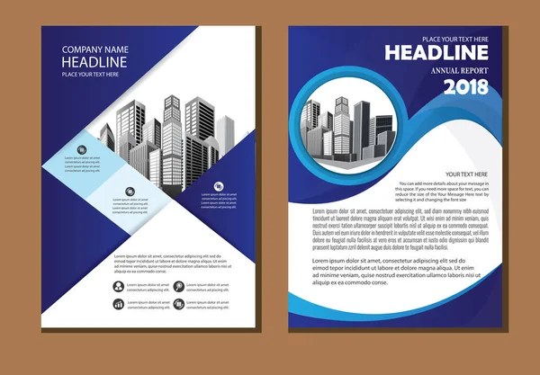 Modèle Présentation Couverture Brochure Dépliant Rapport Annuel Pour Entreprise Fond — Image vectorielle