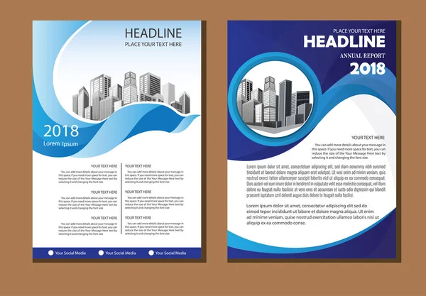Vorlage Layout Cover Broschüre Flyer Geschäftsbericht Für Designunternehmen — Stockvektor