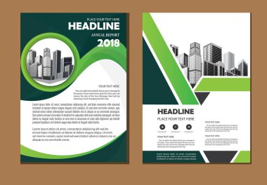 Broşür tasarımı, modern tasarım, yıllık rapor, poster, renkli üçgenleri olan A4 broşürü, teknoloji, bilim ve ışık arka planlı geometrik şekiller.