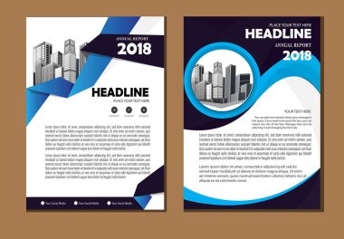 Broşür tasarımı, modern tasarım, yıllık rapor, poster, renkli üçgenleri olan A4 broşürü, teknoloji, bilim ve ışık arka planlı geometrik şekiller.