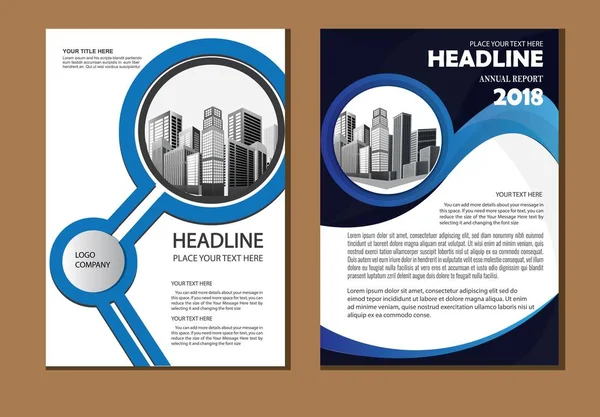 Projeto Brochura Tampa Layout Moderno Relatório Anual Cartaz Folheto Com — Vetor de Stock