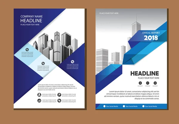 Brochure Design Couverture Mise Page Moderne Rapport Annuel Affiche Dépliant — Image vectorielle