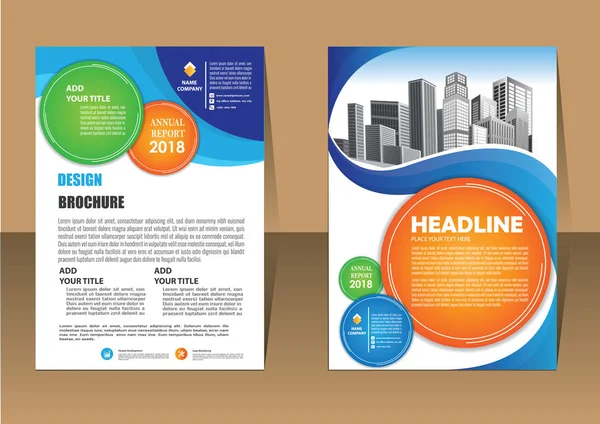 Φυλλάδιο Πρότυπο Διάταξη Καλύτερου Σχεδιασμού Εξωφύλλου Ετήσια Έκθεση Περιοδικό Φυλλάδιο — Διανυσματικό Αρχείο