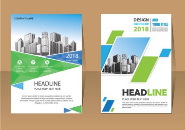 İş soyut vektör şablonu. Broşür tasarımı, modern tasarım, yıllık rapor, poster, renkli üçgenleri olan A4 broşürü, teknoloji, bilim ve ışık arka planlı geometrik şekiller.