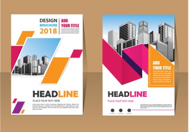 İş soyut vektör şablonu. Broşür tasarımı, modern tasarım, yıllık rapor, poster, renkli üçgenleri olan A4 broşürü, teknoloji, bilim ve ışık arka planlı geometrik şekiller.